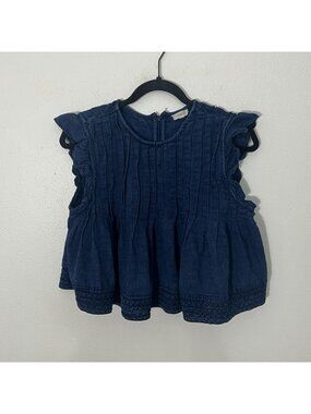 Anthropologie Pilcro The Jade Denim Swing Top Size Small